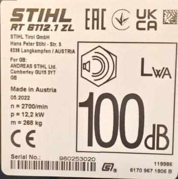 RT 6112 ZL fűnyíró traktor, 110cm (használt) 6.Kép