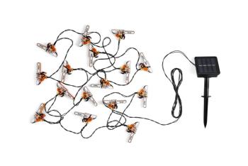 Fényfüzér Szolár CHAINSAW narancssárga/szürke/fehér Kép